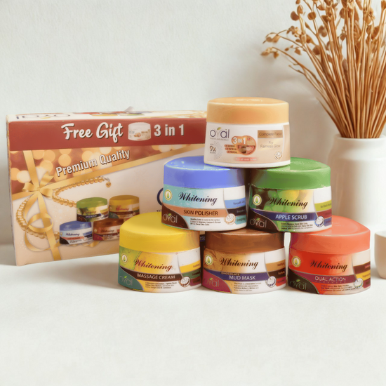 Oval Facial Kit – 6 Jars (Radiant Glow & Fresh Look)
